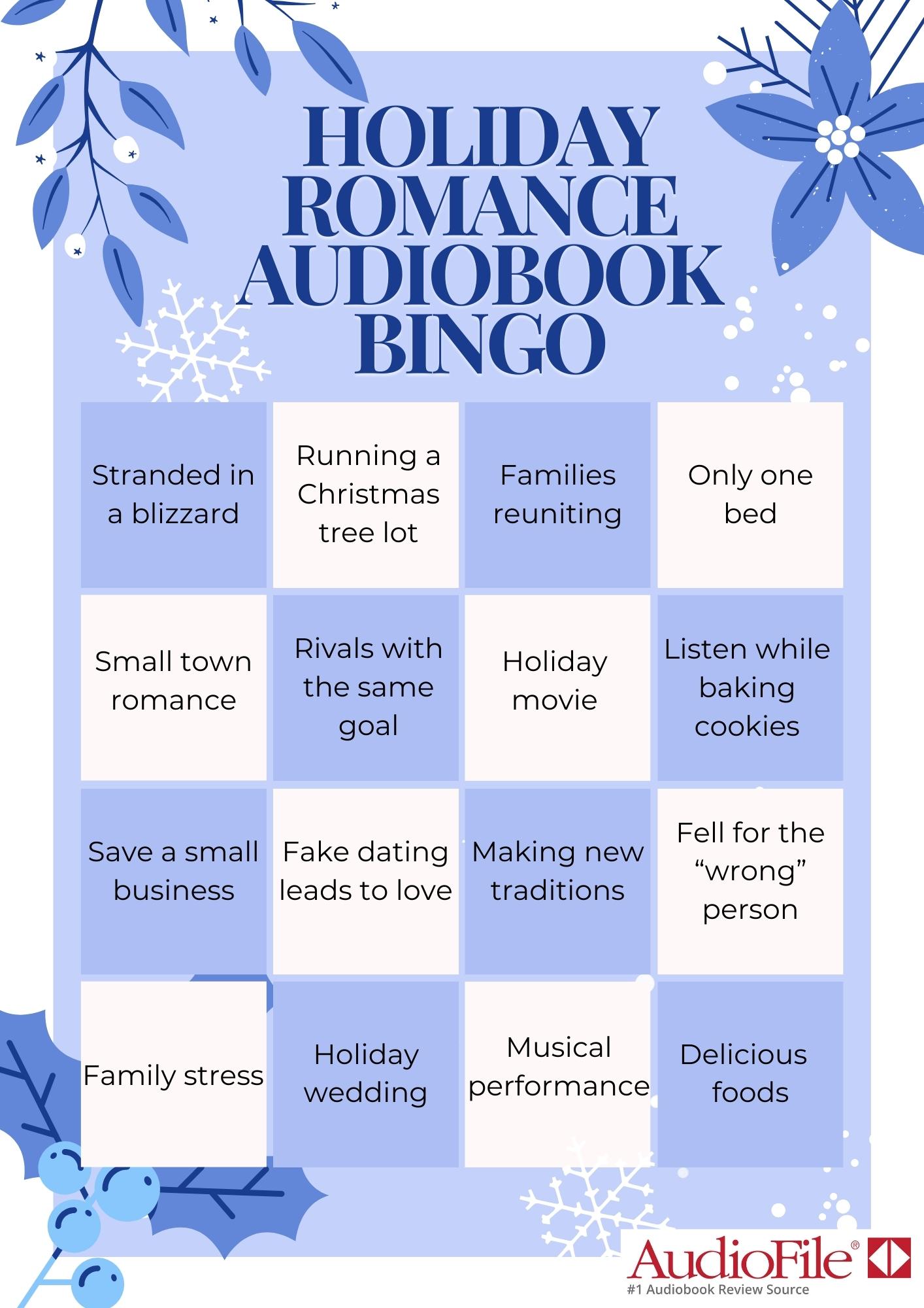 Holiday romance audiobook bingo