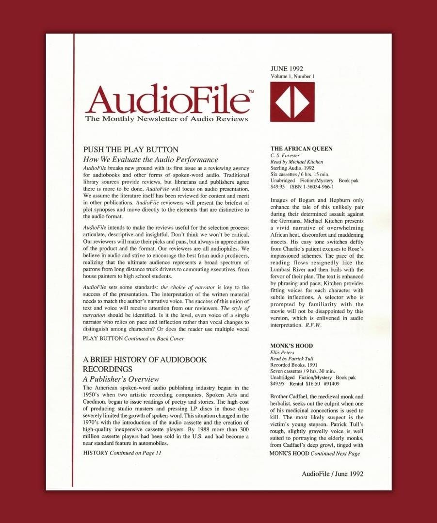 First Issue of AudioFile Magazine