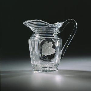 19th century British glass jug made by Apsley Pellatt & Co