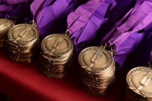 The Audie Award medals