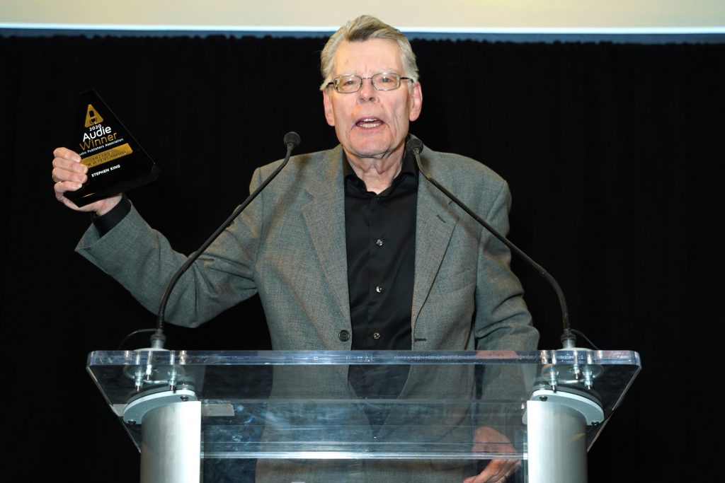 Stephen King receives the Lifetime Achievement Award at the 2020 Audies