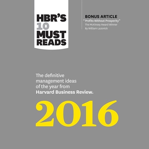 HBR'S 10 MUST READS 2016