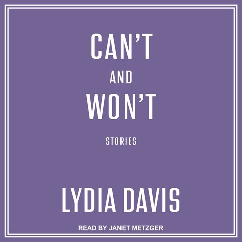 CAN'T AND WON'T