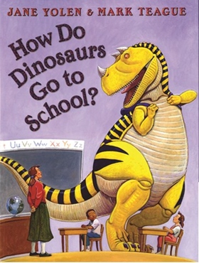 HOW DO DINOSAURS GO TO SCHOOL?