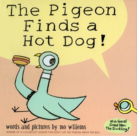 THE PIGEON FINDS A HOT DOG!